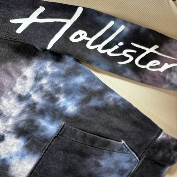 Hollister Hoodie Mens Med.  Black Galaxy Tie Dye Must Have Collection Skate Y2K - Picture 5 of 10